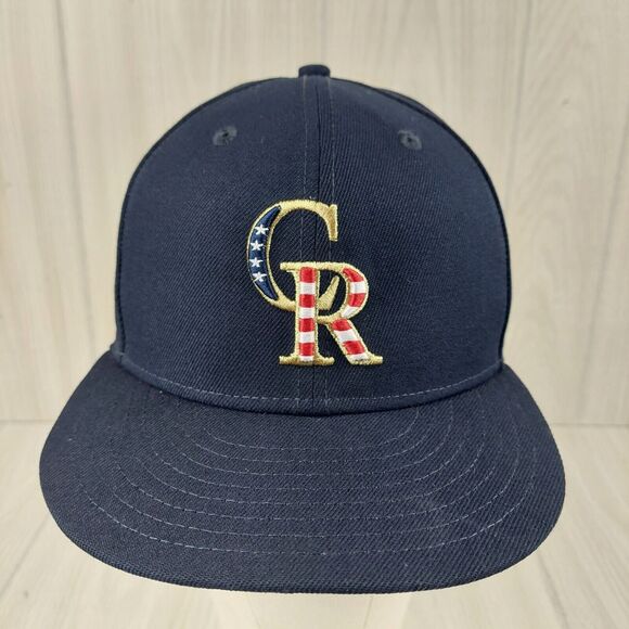 New Era Other - Colorado Rockies Hat Cap 6 7/8 MLB 2023 Fourth of July New Era 59FIFTY Blue